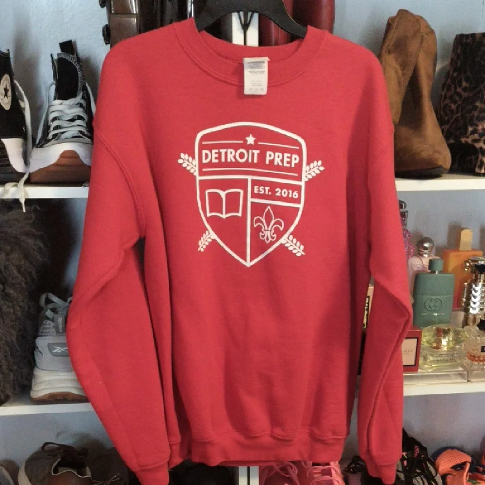 Red Detroit Prep School Sweatshirt
